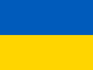 Ukrainische Nationalflagge in Blau und Gelb